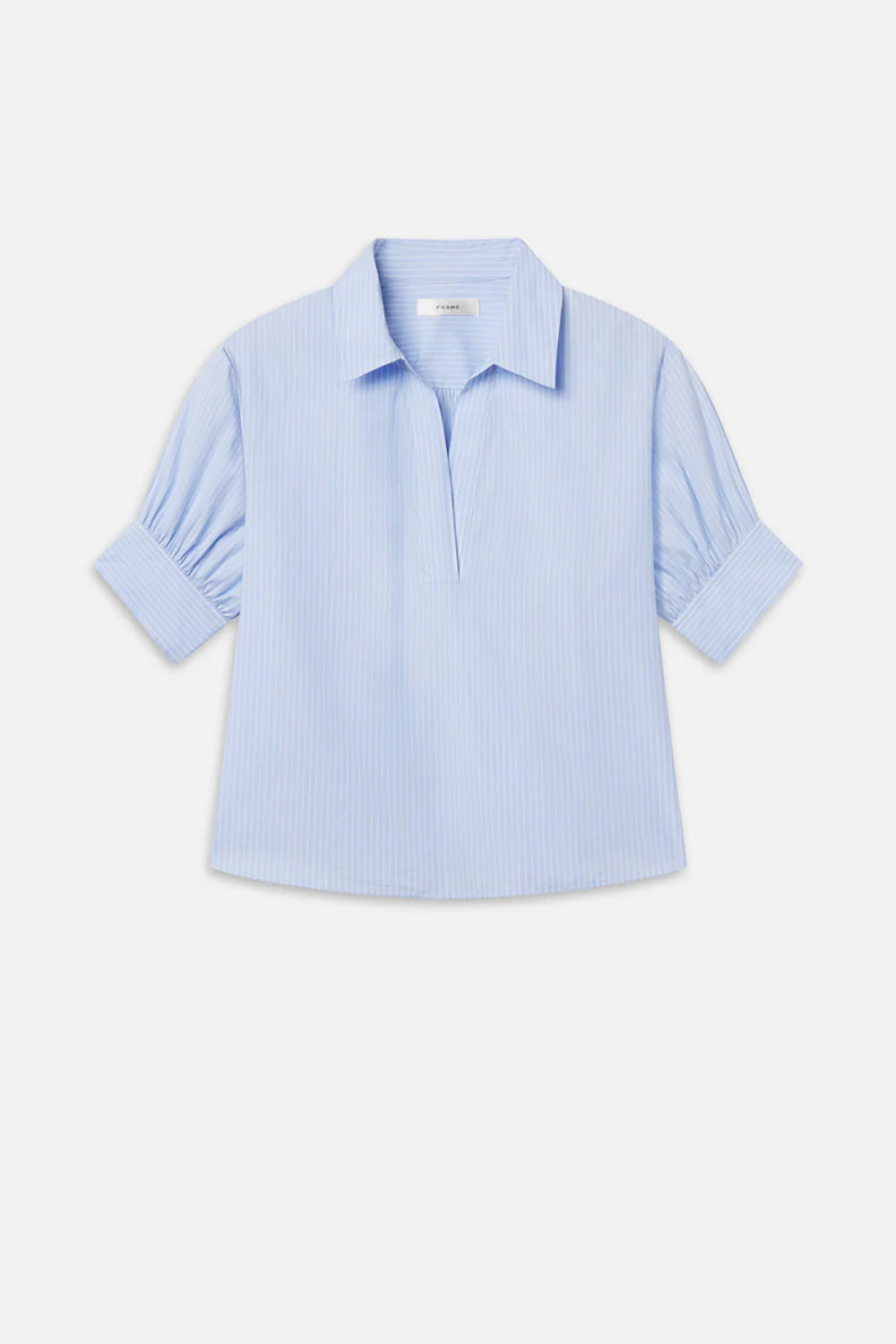 The V-neck Popover Top in Venice Blue Multi