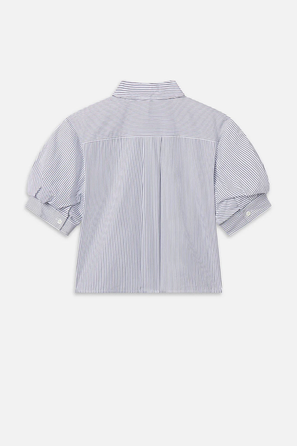 The Billow Sleeve Shirt in Navy Stripe