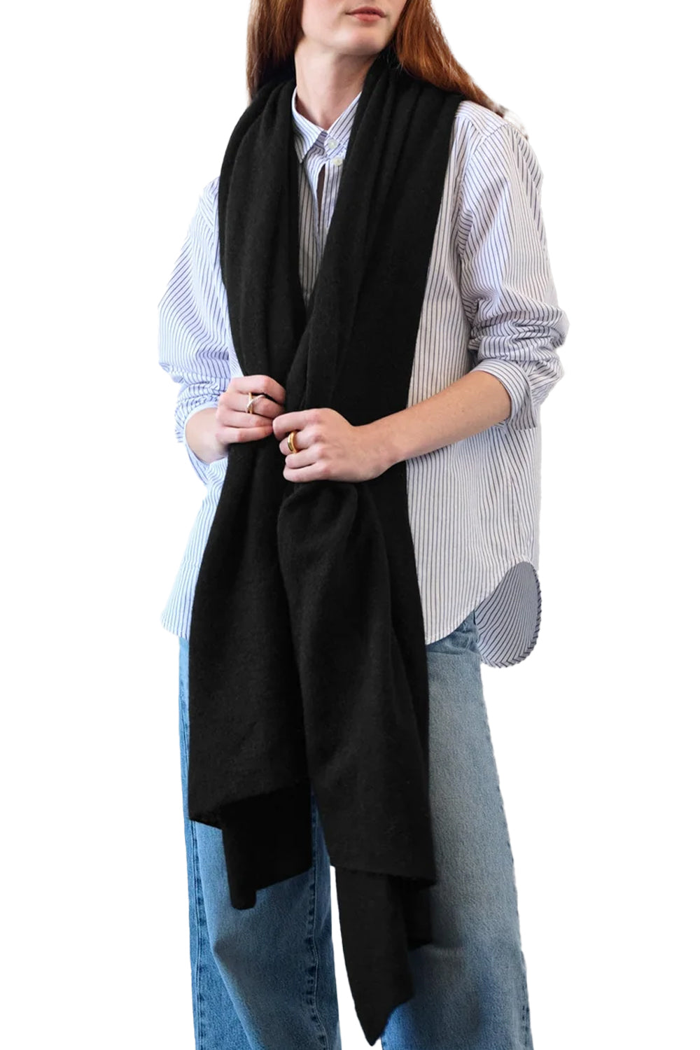 Cashmere Travel Wrap in Black