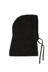 Cashmere Ribbed Balaclava in Black