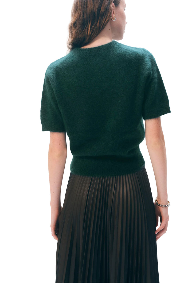 Brushed Cashmere Tee in Tealwood Green