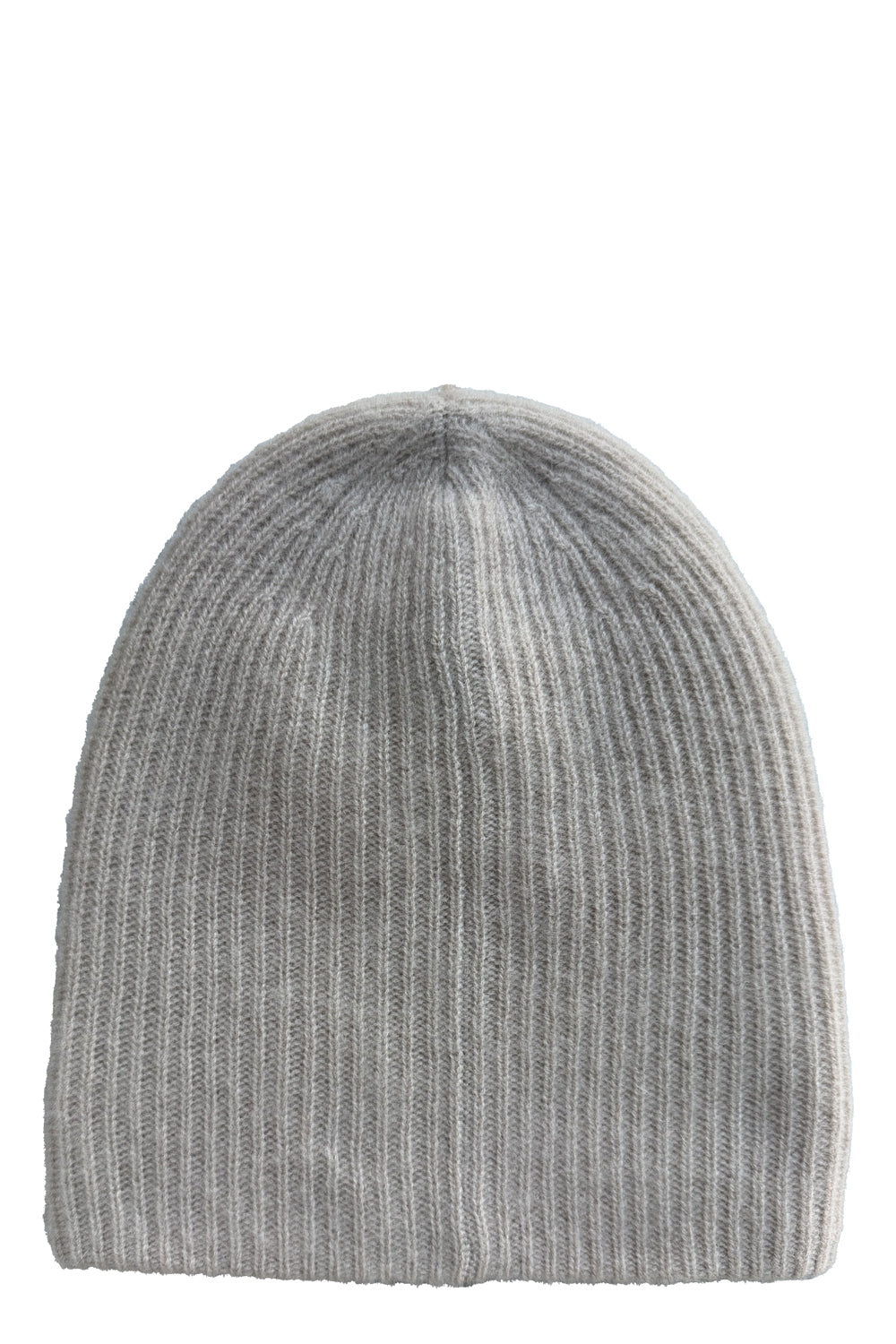 Cashmere Plush Rib Beanie in Muted Camel