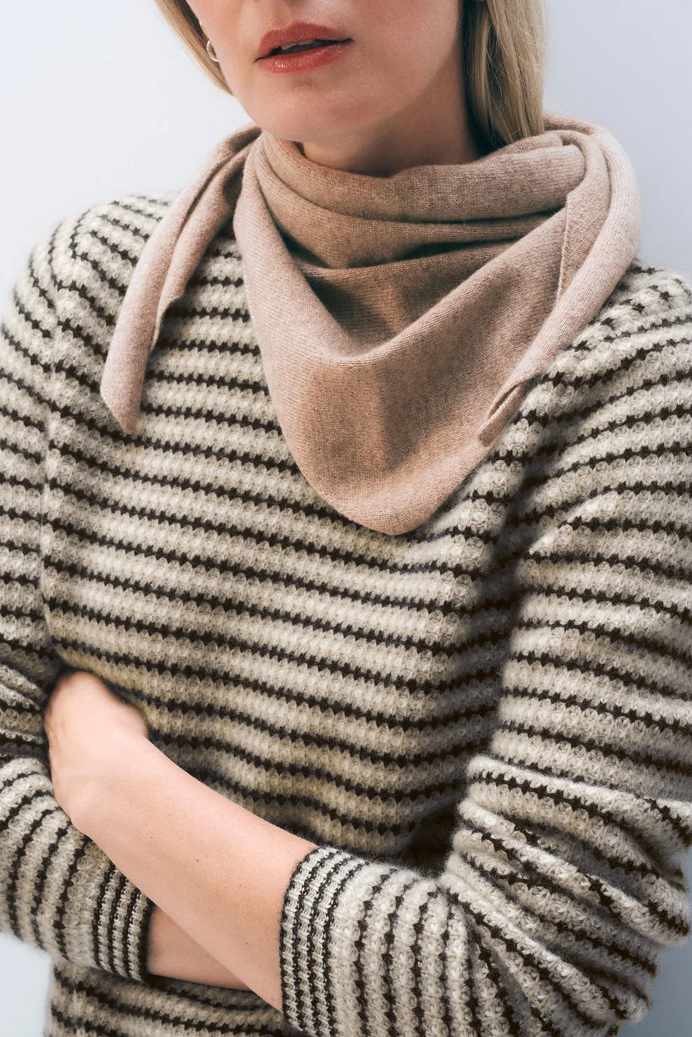 Cashmere Neckerchief in Muted Camel