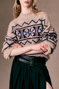 Plush Alpaca Blend Fair Isle Crewneck