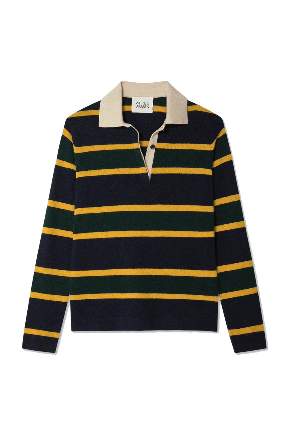 Cashmere Rugby Polo in Deep Navy Rugby