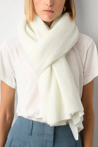 Cashmere Travel Wrap in Soft White