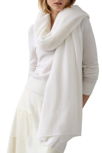 Cashmere Travel Wrap in Soft White