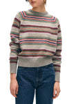 Cashmere Striped Multi Check Sweatshirt