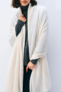 Cashmere Travel Wrap in Soft White
