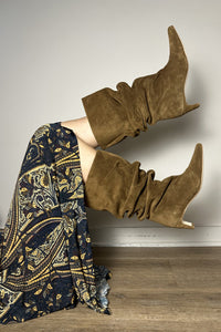 Wally Slouch Boot in Cigar