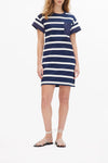 Waverly Dress in Maritime Blue White Multi