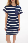 Waverly Dress in Maritime Blue White Multi