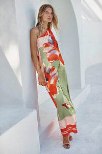 Dounia Dress in Scarf Flora