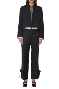 The Cocktail Blazer in Black Fine Stripe