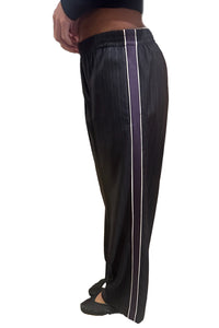 The Chaplin Trouser in Dark Charcoal Stripe