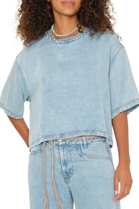 Austin Denim Top in Atlantic