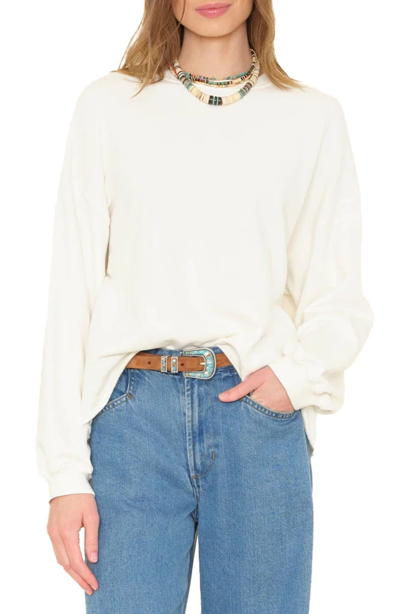 Honor Terry Sweatshirt in Alabaster