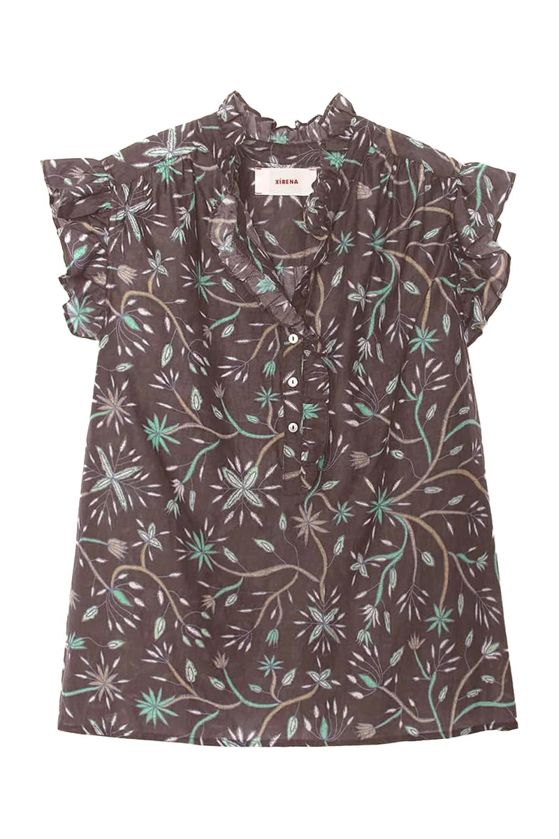 Brenna Top in Graphite Mint