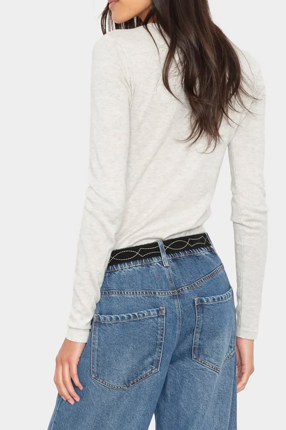 Crewe Sweater in Silver Smoke