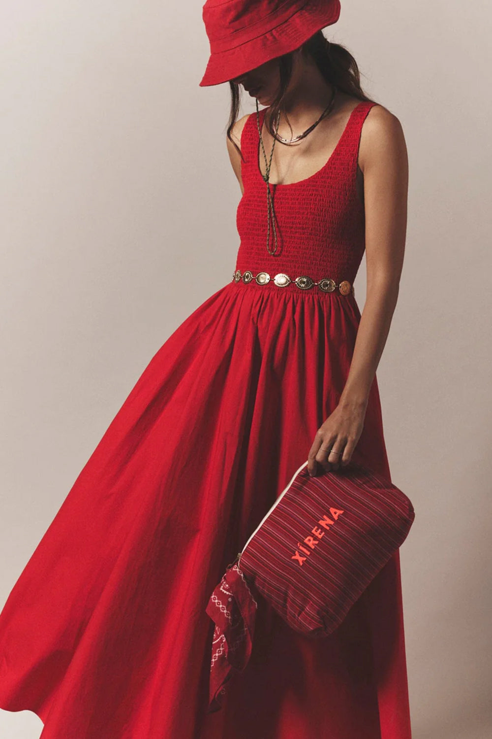 Florence Dress in Red Flash