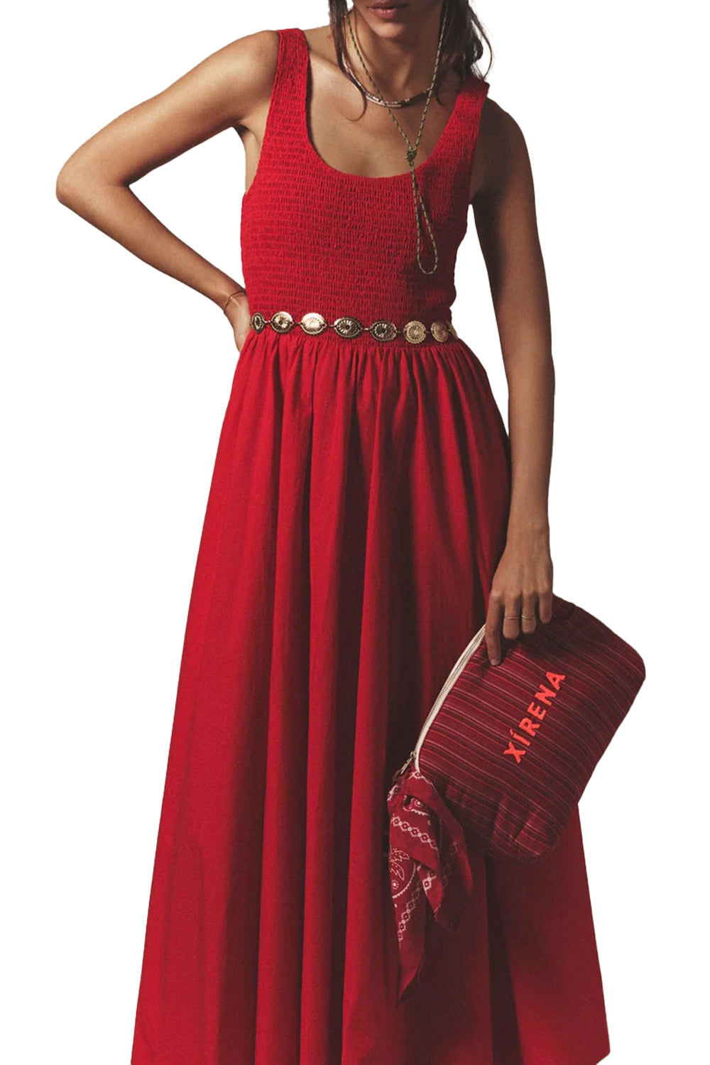 Florence Dress in Red Flash