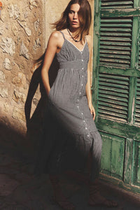 Greta Dress in Black Sand