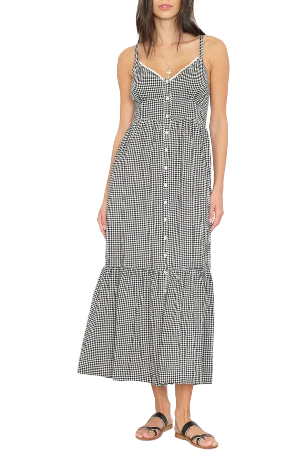 Greta Dress in Black Sand