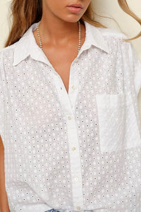 Lexi Embroidered Shirt in White