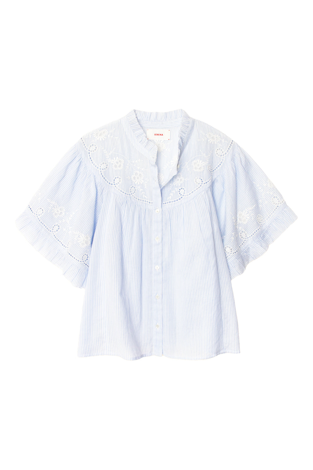 Mae Shirt in Blue White Stripe