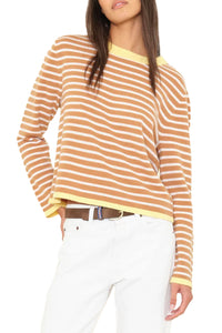 Maxwell Sweater in Camel Stripe