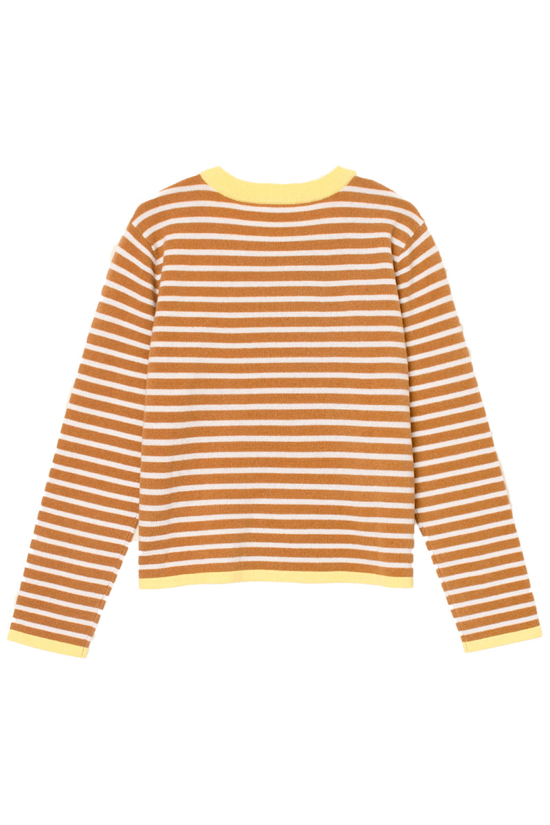 Maxwell Sweater in Camel Stripe