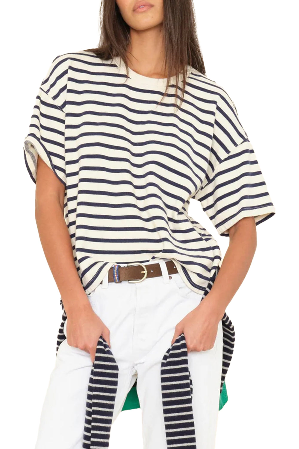 Romeo Tee in Natural Stripe