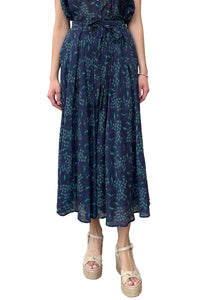 Tara Skirt in Navy Green