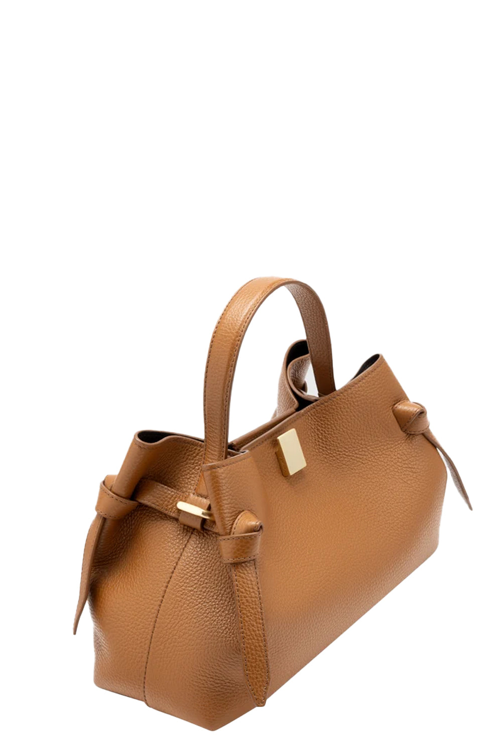 Gyoza in Hazel Pebble Grained Leather