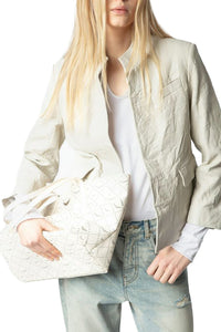 Veryn Leather Blazer in Judo