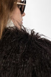 Freddie Faux Fur Coat in Dark Chocolate