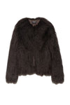 Freddie Faux Fur Coat in Dark Chocolate