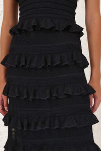 Illuminate Lace Frill Skirt in Black