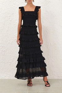 Illuminate Lace Frill Skirt in Black