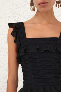 Illuminate Lace Frill Cami in Black