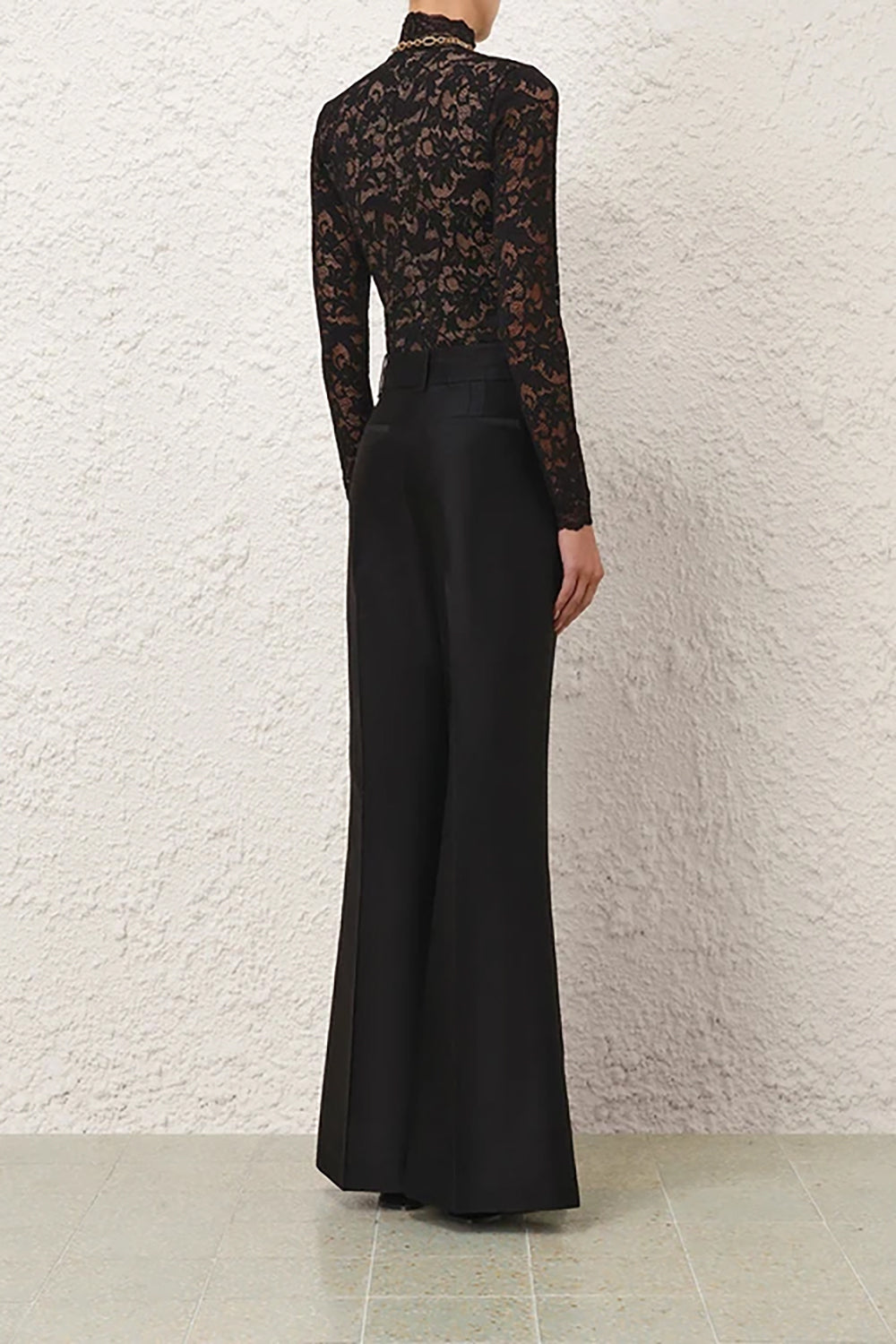 High Neck Bodysuit in Black