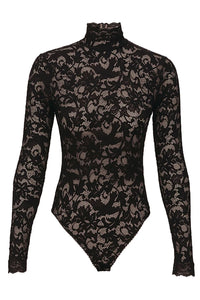 High Neck Bodysuit in Black