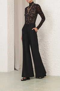 High Neck Bodysuit in Black
