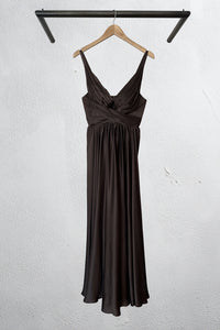 Draped Maxi Dress in Bitter Chocolate