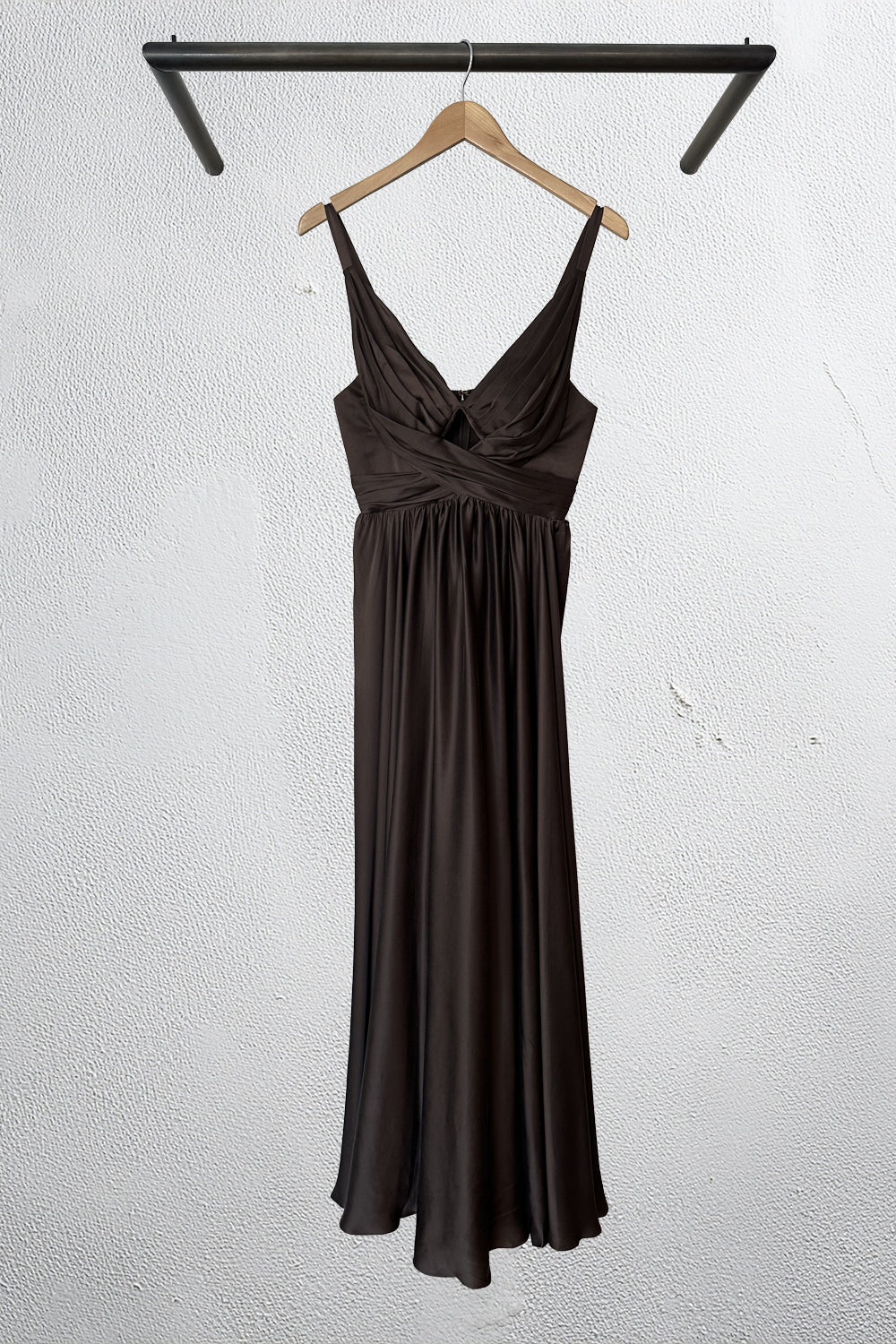 Draped Maxi Dress in Bitter Chocolate