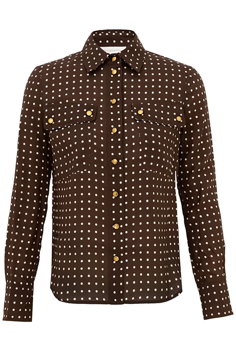 Cargo Shirt in Chocolate Cream Dot