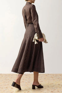Cargo Shirt in Chocolate Cream Dot