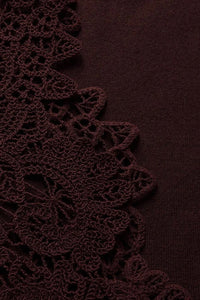 Valiant Merino Lace Skirt in Mahogany