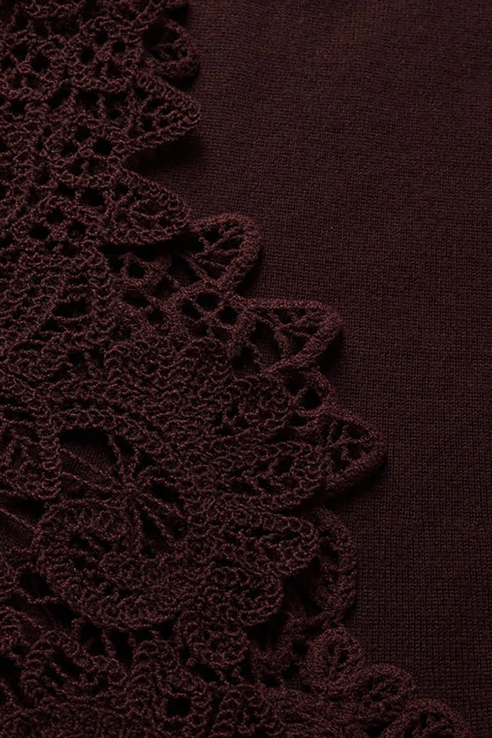 Valiant Merino Lace Skirt in Mahogany
