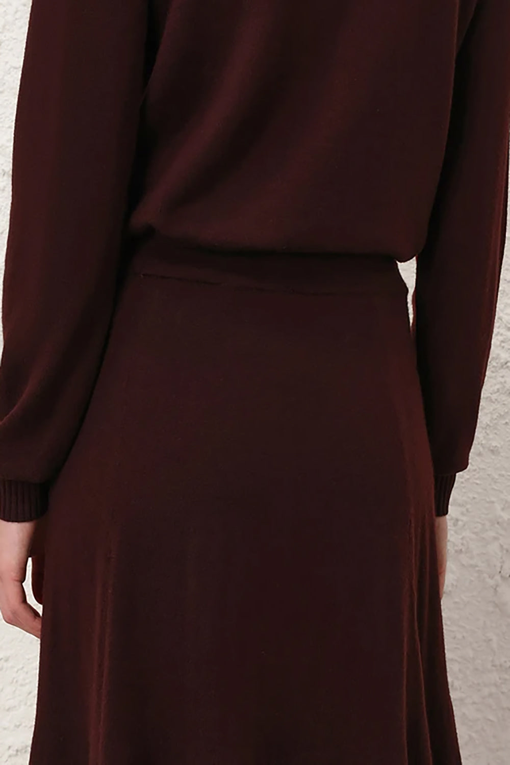 Valiant Merino Lace Skirt in Mahogany